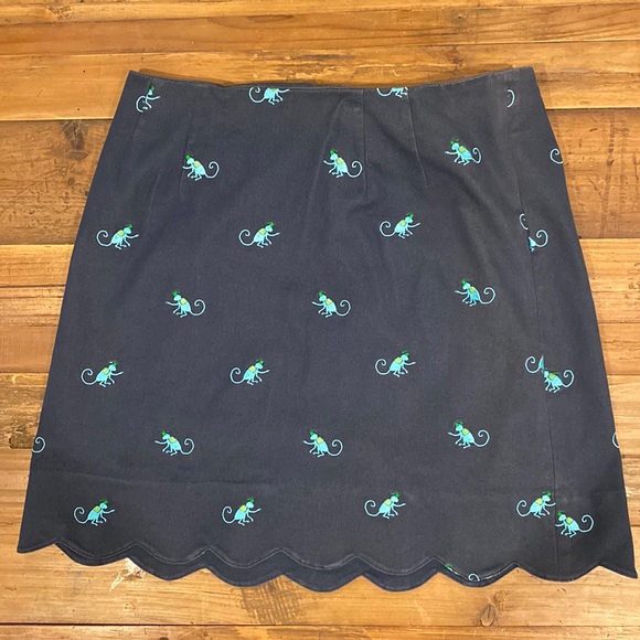 Lilly Pulitzer skirt size 6 blue with 🐒 monkeys. - Picture 1 of 7